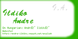 ildiko andre business card